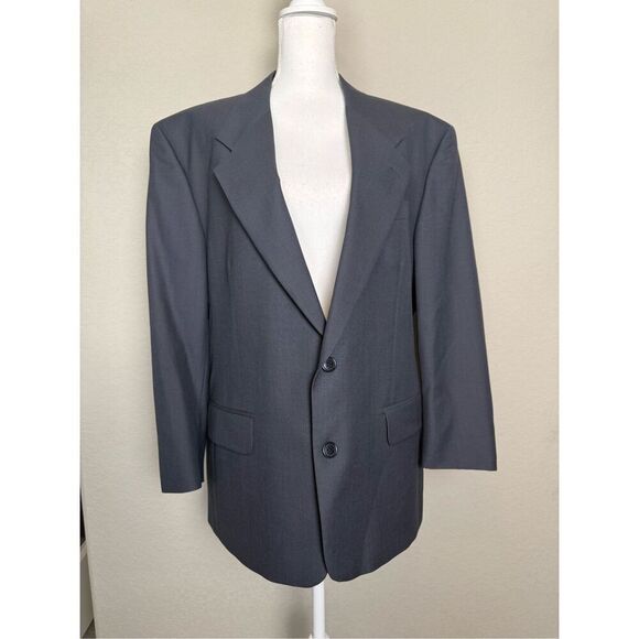 Men’s Gray YSL Yves Saint Laurent Suit Jacket Wool EU 48 US 38 - Picture 1 of 12
